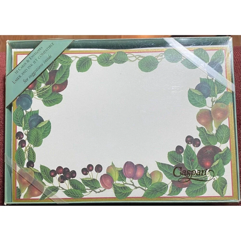Invitations & Envelopes 2) boxes of 10 Fruit Orchard Design Thanksgiving Fall